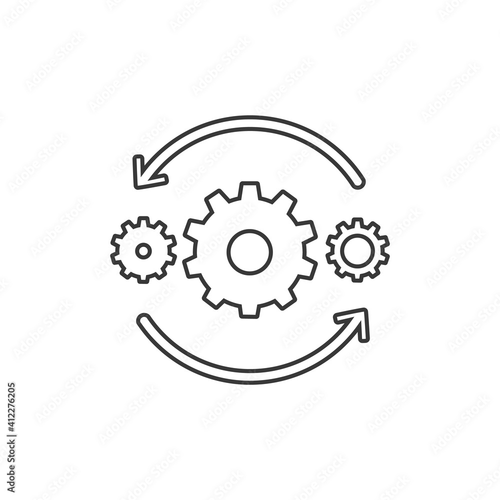 Operations line icon isolated on white background. Vector Operations line icon isolated on white background. Vector
