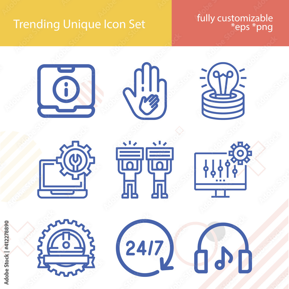 Simple set of supports related lineal icons. Simple set of supports related lineal icons.