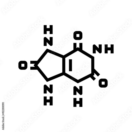 uric acid cause of gout line icon vector. uric acid cause of gout sign. isolated contour symbol black illustration