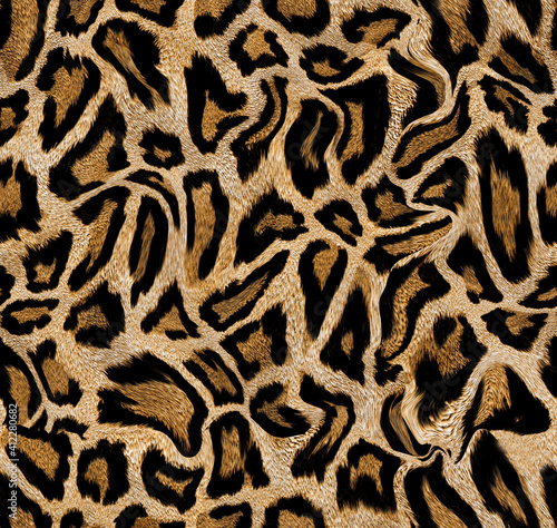 Seamless leopard pattern  leopard texture  animal print