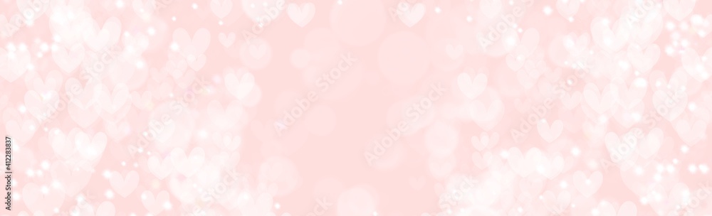 Abstract Backgrounds hart with bokeh pink background in valentine 's day