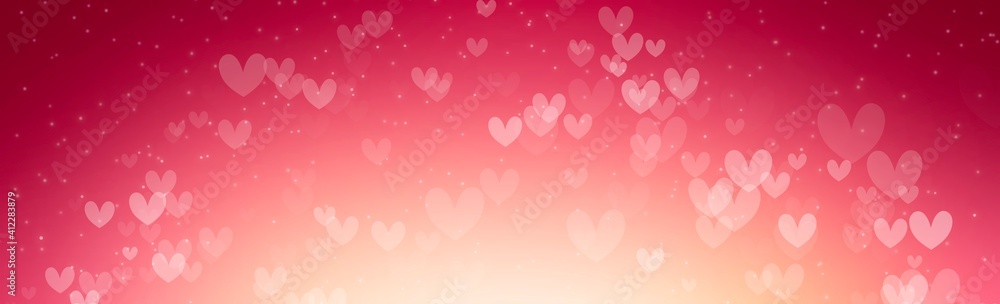 Abstract Backgrounds hart bokeh isolated on white background in valentine 's day