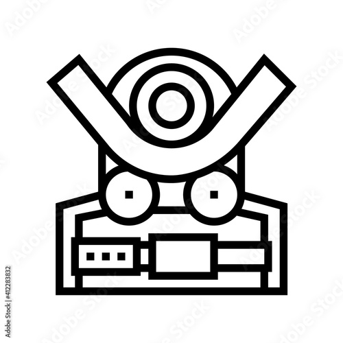 bending machine line icon vector. bending machine sign. isolated contour symbol black illustration