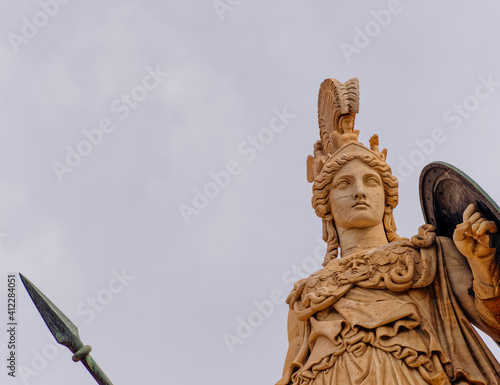Athena marble statue, the ancient goddess of science and knowledge, Athens Greece