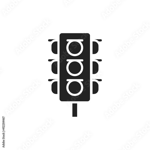 Traffic lights color line icon. Isolated vector element.