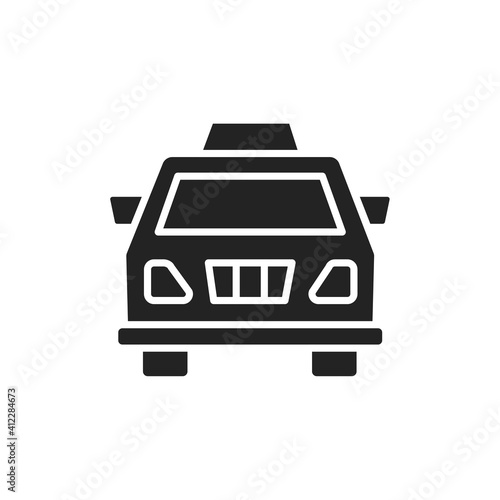 Taxi color line icon. Isolated vector element.