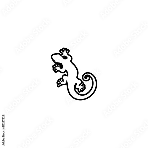 animal vector lizard salamander gecko crocodile and reptiles design logo