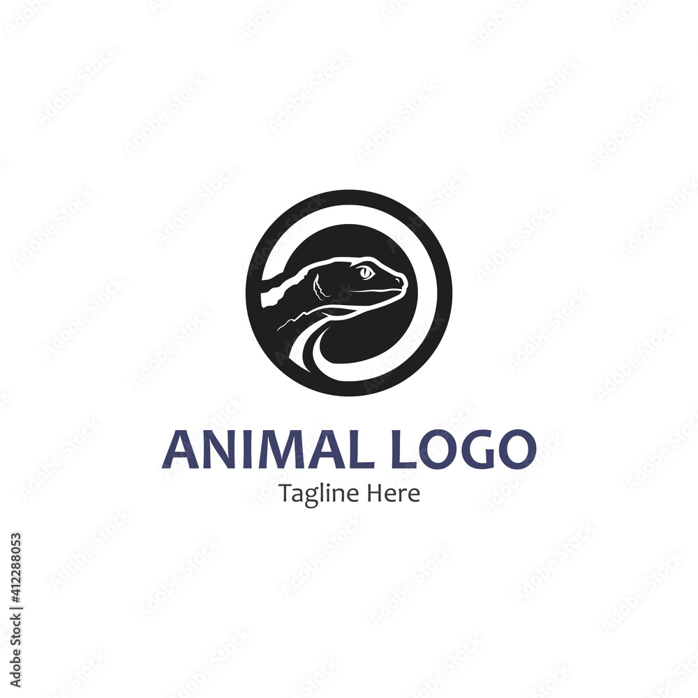 animal vector lizard salamander gecko crocodile and reptiles design logo