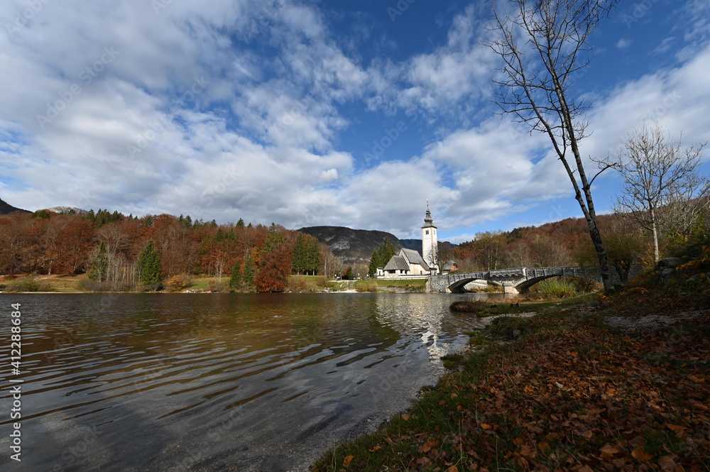 Lake Bohinj in autumn time, Slovenia