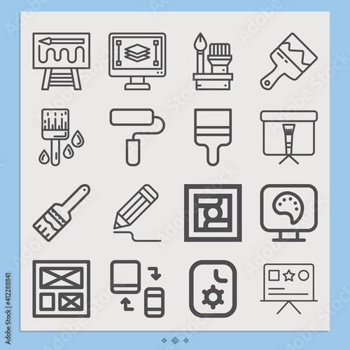 Simple set of twenties related lineal icons.