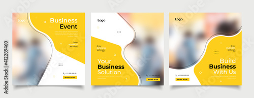 Digital business marketing banner for social media post template 