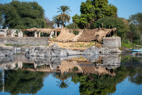 Brick house over the River Nile - Aswan