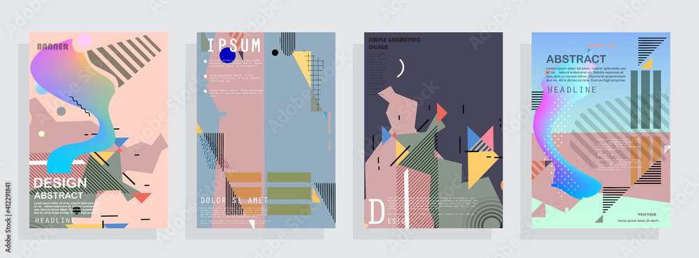 Modern abstract covers set, Modern colorful wave liquid flow poster. Cool gradient shapes composition, vector covers design. Modern abstract covers set, Modern colorful wave liquid flow poster. Cool gradient shapes composition, vector covers design.