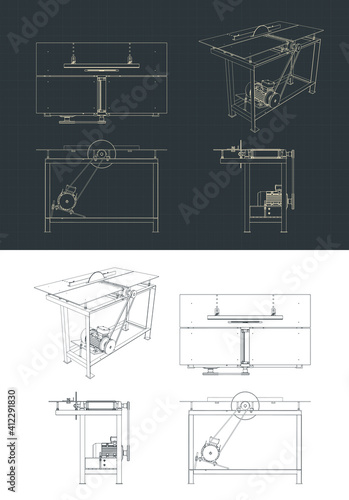 Table Cutting Machine Drawings