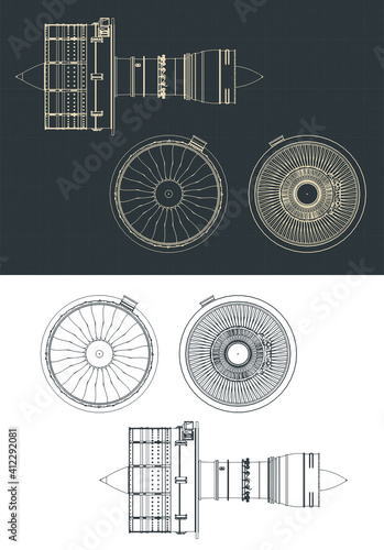 Turbofan Engines Drawings