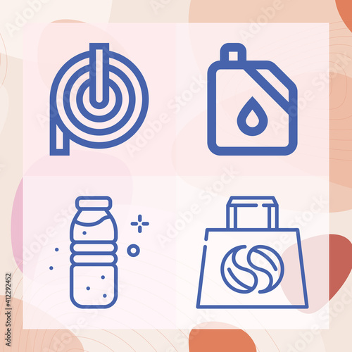 Simple set of pumped related lineal icons