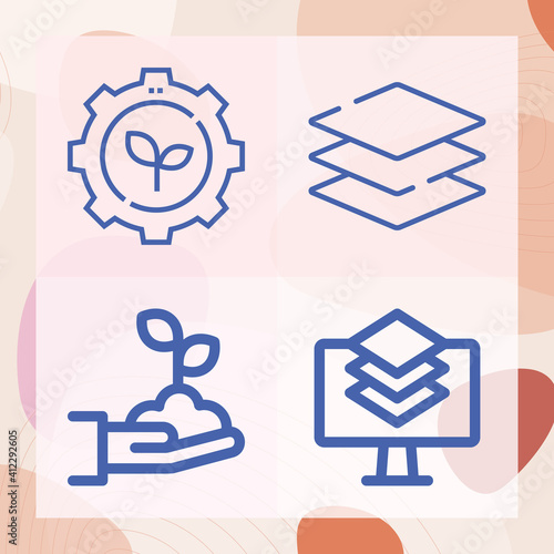 Simple set of clay related lineal icons