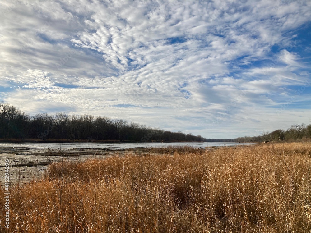 Fototapeta premium landscape with a river