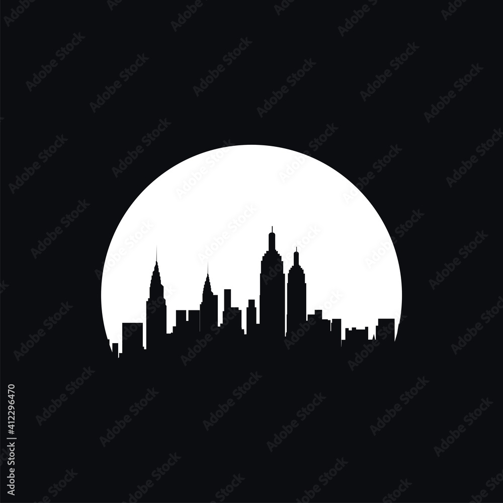 building and city logo design vector template