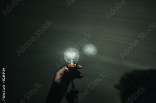 man with bulb