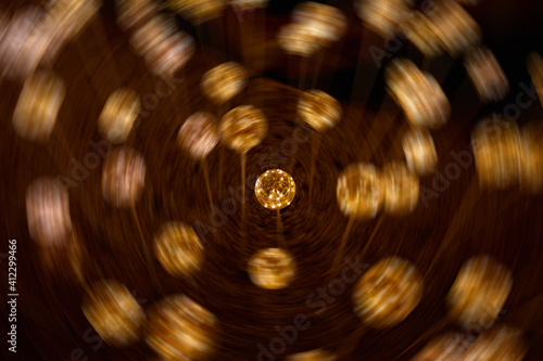 Abstract background of light with spin blur effect
