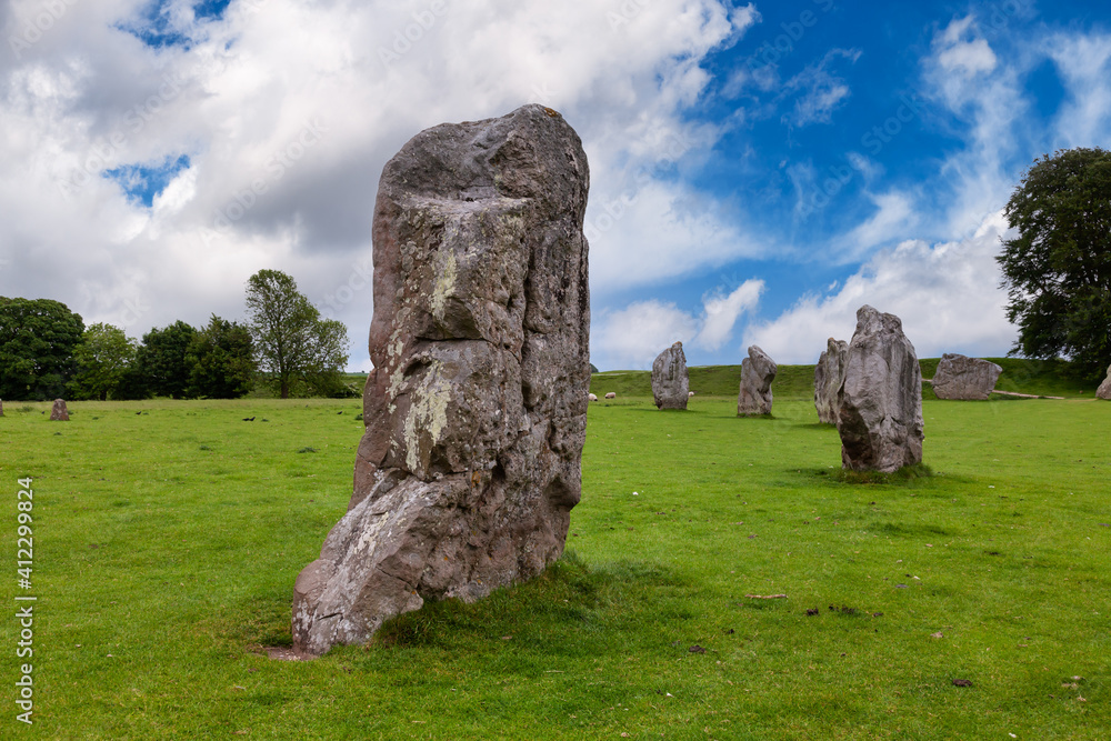 Avebury Standing Stones monument Wiltshire England UK
