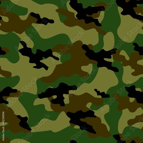 green military camouflage vector seamless pattern