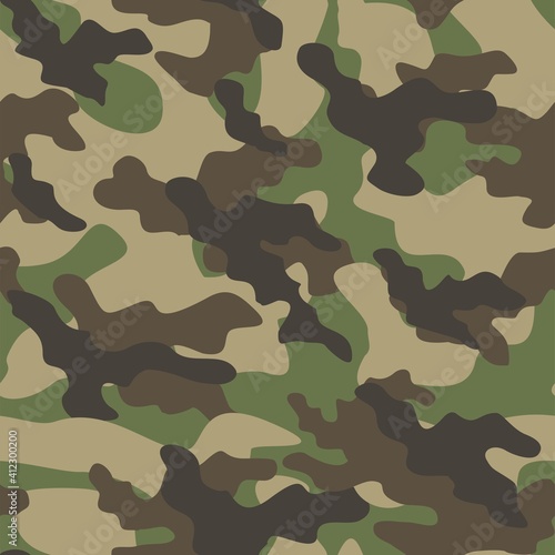 military camouflage vector seamless pattern