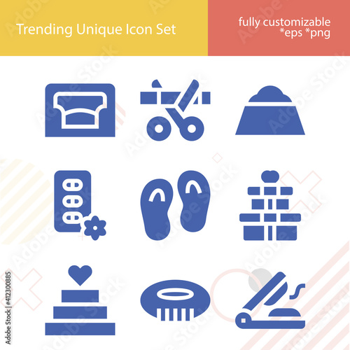 Simple set of play up related filled icons.