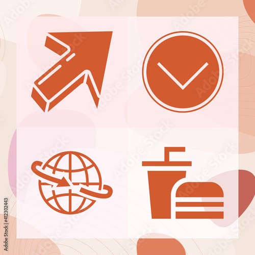 Simple set of orientation related filled icons
