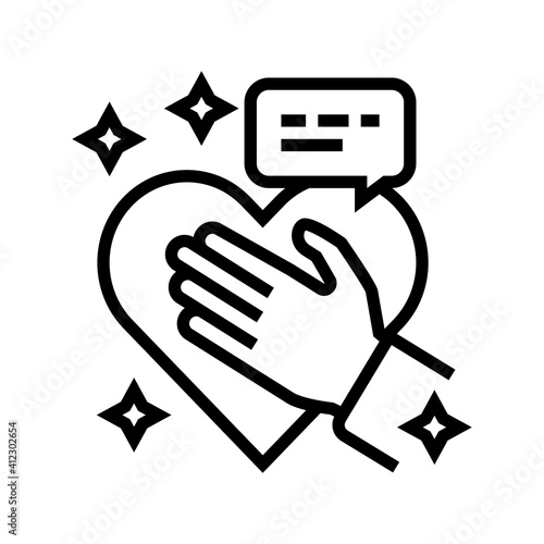 honesty soft skill line icon vector. honesty soft skill sign. isolated contour symbol black illustration