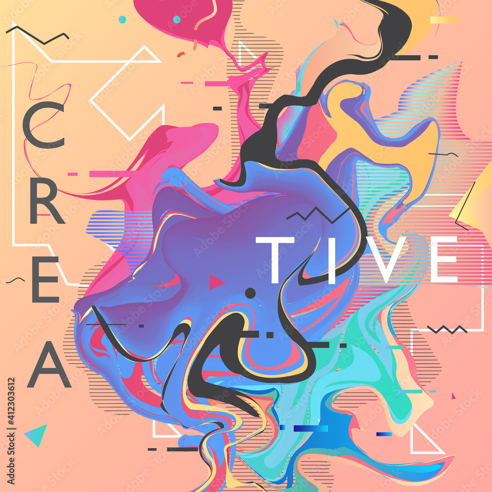Fototapeta premium Vector, abstract geometric background 