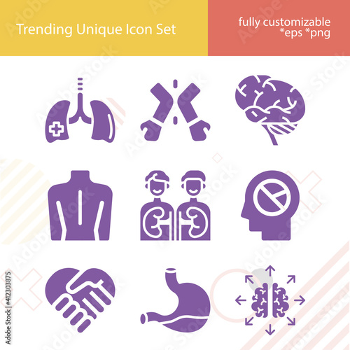 Simple set of chronology related filled icons.