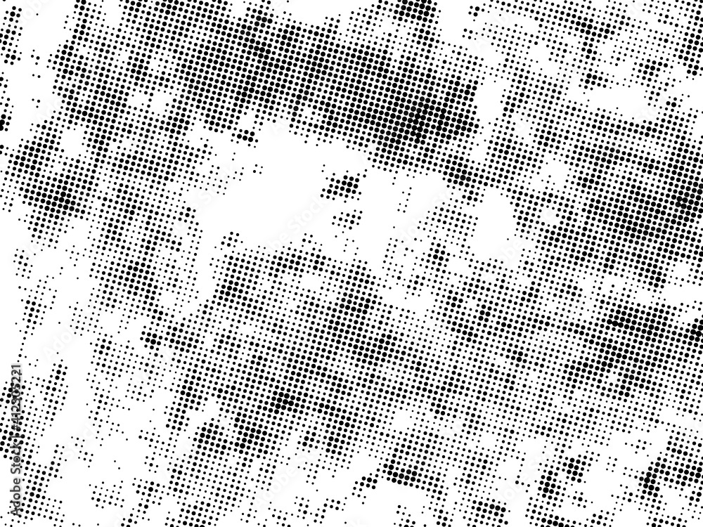 Grunge halftone dots background. Offset Printing Texture. 