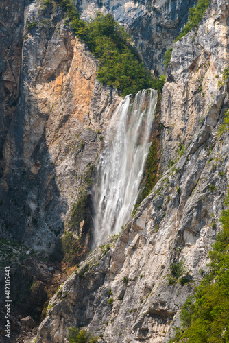 Boka waterfall in Julian Alps  Slovenia