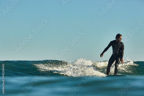 Surfing a mellow wave.
