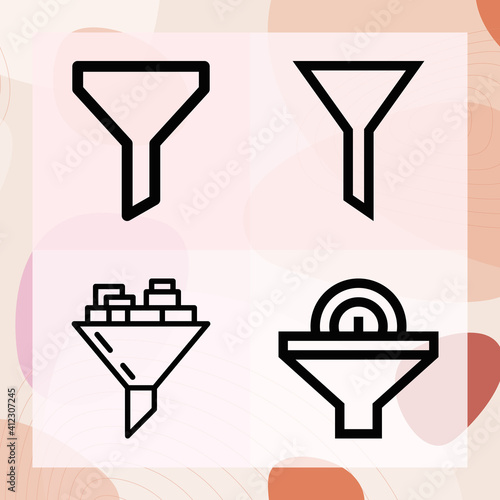 Simple set of gaussian related lineal icons