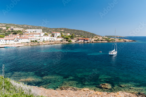 Cala d'Oliva, small town in the Asinara island (Sardinia, Italy)