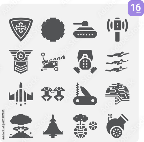 Simple set of commanded related filled icons.
