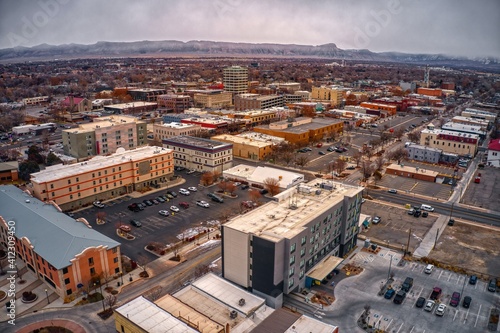 Aerial View of Grand Junction, Colorado in Winter
