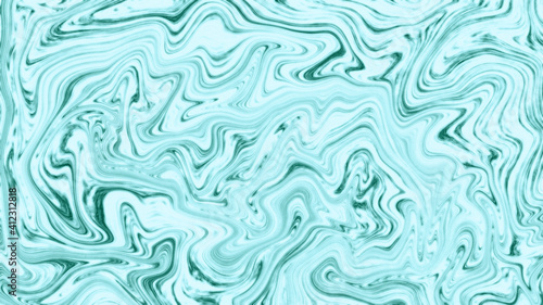 abstract psychedelic liquid background in turquoise tones
