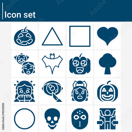 Simple set of regret related filled icons.