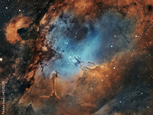 M16 The Pillars of Creation in colour photo
