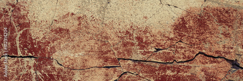 Foto Concrete wall texture with cracked plaster