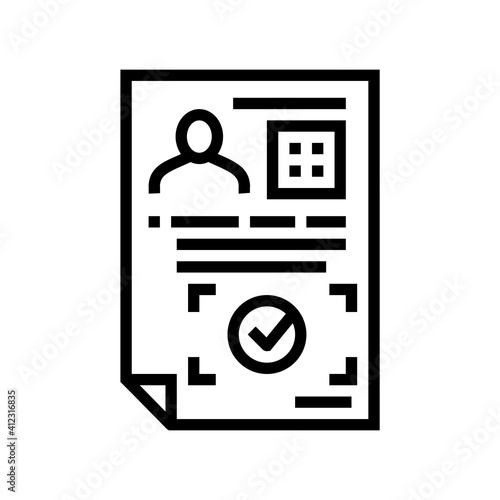 approval allowance line icon vector. approval allowance sign. isolated contour symbol black illustration