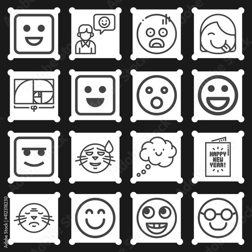 16 pack of prosperous  lineal web icons set