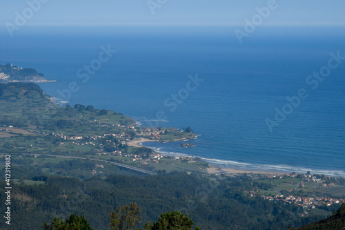 Panoramic of the Asturian coast from the Mirador del Fito