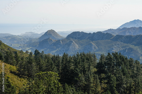 Panoramic views of the Asturian valleys from the Mirador del Fito © roberto