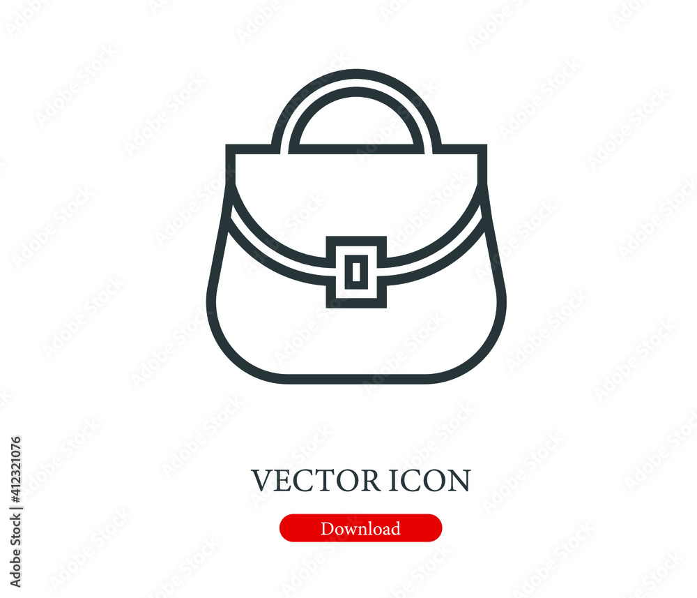 shopping bag vector icon. Editable stroke. Linear symbol for use on web and mobile apps, logo, Print media. Line illustration. Vector isolated on white background shopping bag vector icon. Editable stroke. Linear symbol for use on web and mobile apps, logo, Print media. Line illustration. Vector isolated on white background