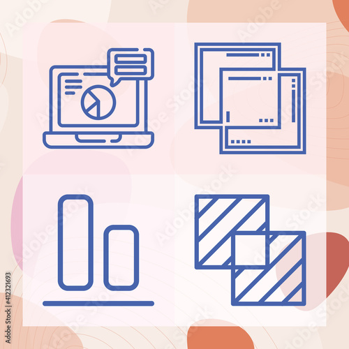 Simple set of conjunction related lineal icons